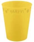  Sárga Yellow micro prémium műanyag pohár 250 ml (PNN96694)