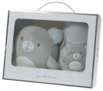 Gamberritos takaró wellsoft 80x110cm plüss játékkal szürke/kék maci 10757 (10757-69228625)