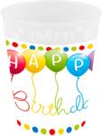  Happy Birthday Streamers micro prémium műanyag pohár 250 ml (PNN96257)