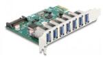 Delock PCI Express x1 Kártya -7 x külső USB 5 Gbps A-típusú anya (DL90104) (DL90104)