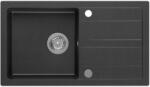 SAPHO - Konyhai mosogató 77x44 cm gránit/fekete GR7204 (SH0606)