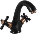 RAV SLEZÁK MK128.0CMATSM - Mosdócsaptelep MORAVA RETRO 16 cm fekete/sárgaréz MK128.0CMATSM (RV0074)