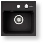 Pyramis 70168201 - CAMEA MINI 40x40 cm gránit mosogató, fekete 70168201 (PY0031)