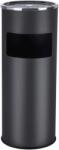 SONGMICS Coș de gunoi cu scrumieră, negru, 17L, oțel inoxidabil, ant- (LTB17C) Cos de gunoi