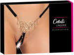 Cottelli Collection - fekete nyitott string tanga dísszel (S-L) (23229191101) - szexaruhaz