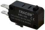 TRACON mikrokapcsoló ütközős KW3-05 16(4)A / 250V AC, 4, 8x0, 8 mm, IP00 (KW3-05)