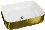 Spectrum Lavoar pe blat Spectrum, Castor Brushed Gold, dreptunghiular, auriu periat-alb (25741) - e-baie