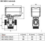 IBO MIX 2 keverőszelep motorral 230V 8s 5Nm DN25 1 (EG-006060388-IBO)