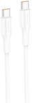FONENG XS01 60W USB-C to USB-C kábel, 1m (Fehér)