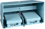 Schneider Electric Harmony XPE - XPEM6210D - lábkapcsoló, két pedálos, 2 fokozatú, 2x 1NO+2NC, védeőtetővel, fém, kék (XPEM6210D)