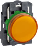Schneider Electric Harmony XB5 - XB5AV65 - komplett műanyag BA9s foglalatos jelzőlámpa, Ø22, 250V, narancssárga (XB5AV65)
