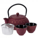 KávéVerzum Shanghai Öntöttvas teaszett 600 ml, bordó