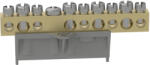 Legrand PractiboxS csavarral rögzíthető csupasz sárgaréz N elosztókapocs, 9 kötési pont, 4x16mm2 + 5x10mm2; Icc=6 kA - 134011 (134011)