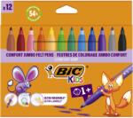 BIC Markere de colorat BIC Kids Comfort Jumbo, cerneala ultra-lavabila pe baza de apa, culori asortate, 4.5mm, 12 buc/set 517250