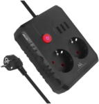 Maclean Prelungitor cu 2 prize + 3xUSB, 110-240V AC 50/60Hz, 2.1A max 2500W, 1.5m, negru, MCE387 B (MCE387) - vexio