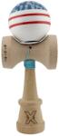Kendama X Jucarie de indemanare din lemn, Kendama X, Flippy, Chicanos, King Size V3, Super Sticky, 18 cm, Albastru, Alb