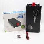 Techstar Techstar® Pure Sine Wave Power Inverter, DC 24V-AC 220V, LCD kijelző, 1000W, Alkalmas lakókocsihoz, lakóautóhoz, lakóautóhoz, csónakhoz, független házhoz, oszcilloszkóppal tesztelt