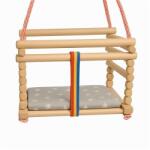 Baby Mix Детска люлка букова Baby Mix естествена + възглавница (58355)