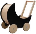 Baby Mix Дървена количка, проходилка за деца 2в1 Монтесори Baby Mix черен (58312) Проходилка
