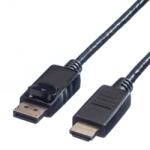 Roline Value 11.99. 5779 DisplayPort apa - HDMI apa Kábel 1.5m Fekete (11.99. 5779) (11.99.5779)