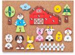 Woodyland Placa de pluta lemnoasa cu forme de cuie - Animale, 150 bucati (102190701)