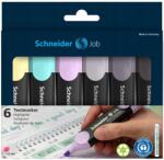 Schneider Schreibgeräte Szövegjelölő Textmarker Job Pastell (grau) Karton-Etui 6 Stück sortiert 115099 1 mm, 5 mm 6 db (SR115099) (SR115099)