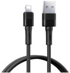 REMAX leya adatkábel, usb - lightning, 2.4a, gyorstöltő, 100cm, fekete, kompatibilis: Apple IPAD mini / IPAD Air 2 / IPAD mini 4 (RC-C093 L-B)
