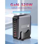 BlackBird GAN 320W 1xUSB-C PD100W + 1xUSB-C PD65W + 4xUSB-C PD30W + 2xUSB QC18W hálózati töltő (BH1666) (BH1666)