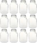 vidaXL 12 db üvegedény fedéllel 3 l (50821)