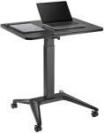 Maclean Birou Gaming Maclean MC-453 B Birou mobil pentru laptop cu reglare pneumatică a înălțimii, masă pentru laptop cu roți, 80 x 52 cm, max. 8 kg, reglabilă înălțime max. 109 cm (negru) (MC-453)