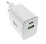 Approx USB-A / USB-C hálózati töltő 35W + 1m USB-C kábel fehér (APPUSBWALL35W) (APPUSBWALL35W)