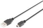 ASSMANN Anschlusskabel USB2.0/A -> miniB St/St 1.0m schwarz (DB-300130-010-S) (DB-300130-010-S)