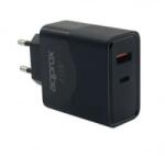 Approx USB-A / USB-C hálózati töltő 45W + 1m USB-C kábel fekete (APPUSBWALL45W) (APPUSBWALL45W)