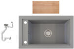 NERO Panama P686-427S Gránit Mosogató + Szifon + Deszka Szürke