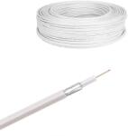 Cabletech KAB0016-M Koax kábel, 7, 0mm, fehér, réz, háromszoros árnyékolás, /méter (KAB0016)