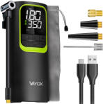 VAYOX Kerékpár akkumulátoros pumpa Vayox VA0410 8000mAh 10, 3BAR powerbank kompresszor fekete|zöld