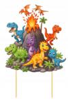 Madi Torta topper Dinoszauruszok, születésnapi dekoráció gyerekeknek (dinozaurtopper)