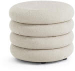 AKORD Furniture Factory AKORD Mollis Tároló Puff Teddy Anyag Mglista Biel 55 cm (AKO-PUMOLLIS-MW)
