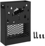 SONGMICS LUC004B01 téglalap alakú esernyőtartó acél fekete kivágott dizájnnal (EUZ-LUC004B01V1)