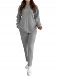 Shein Szürke Női Melegítő Szett Sima Egyenes Szárú M 1JF