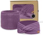 Bontis Set cadou: Bentiță încrucișată și guler călduros - Roz lila (gift-set-XII-powder-lilac)
