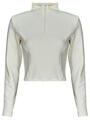 Converse Blúzok HALF-ZIP MOCK NECK LONG SLEEVE TOP Fehér EU S