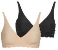 Sloggi Merevítő nélküliek ZERO Microfibre 2.0 Soft Bra PACK DE 2 Fekete EU XS