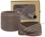  Ajándékcsomag: Keresztpántos fejpánt és nyakmelegítő - Kasmír színű (gift-set-XII-cashmere)