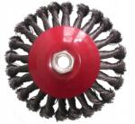 GEKO Fonott oldalsó drótkefe, 125mm, M14, acél (5906112523558)