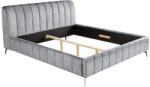 Invicta AMSTERDAM szürke bársony ágy 160x200 cm