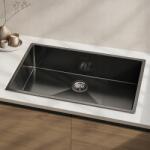 VELAZO Egyszer Kamrás Mosogató 74x44 cm - Grafit Pvd (7444B)