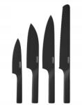 Stelton Pure Black Késkészlet, 4 db, kerámia bevonat, fekete (380)