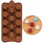 Rossner Szilikon Forma, csillagok, csokoládéhoz, pralinéhoz, jéghez, 20×10×1.5cm (B2144)