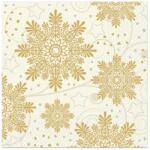  Szalvéta 20Db Snowflakes Gold 33X33 Cm